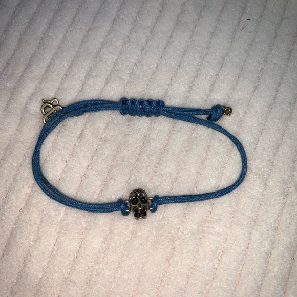 Rock & Republic Jewelry - 2/$15 adjustable blue cord gold skull bracelet Rock & Republic Jewelry - 2/$15 adjustable blue cord gold skull bracelet